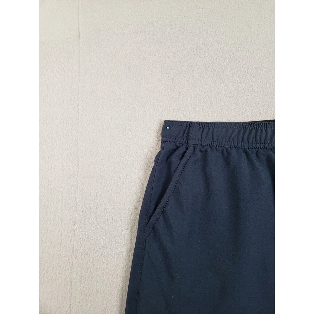 Gerry Men Athletic Short L Navy Blue Drawstring Elastic Waist Pockets Activewear